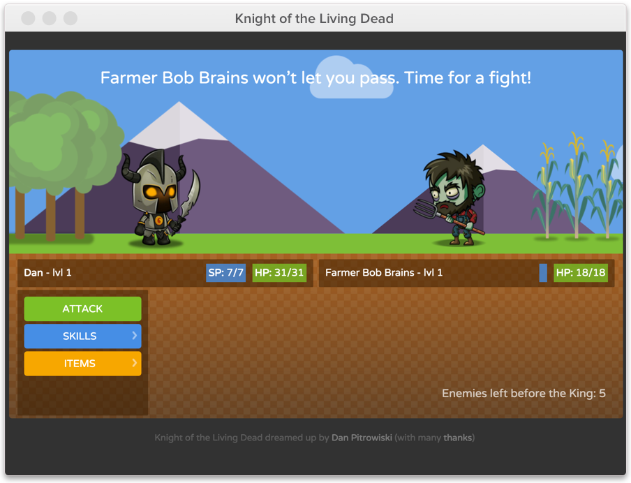 Knight of the Living Dead game