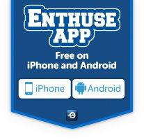 The banner extended with iPhone and Android buttons