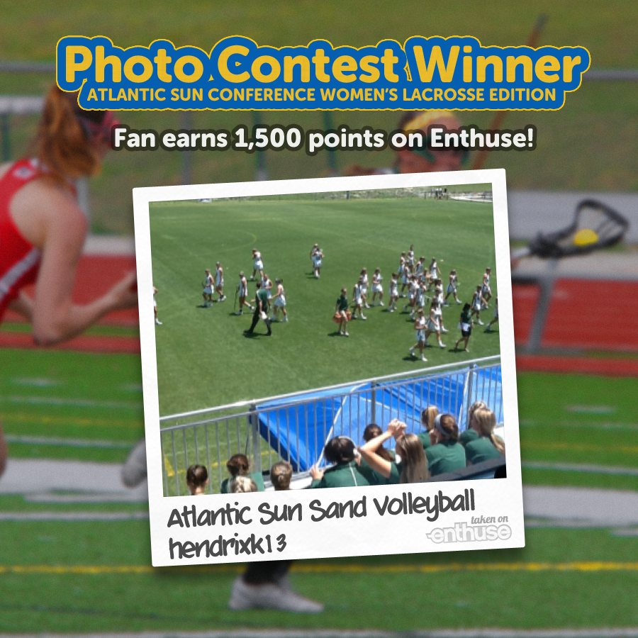 Atlantic Sun photo contest winner graphic: fan earns 1,500 points